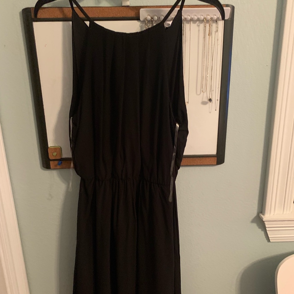 Francesca’s black spaghetti strap dress